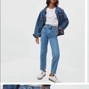 Everlane The Way-High Jean distressed hem straight leg